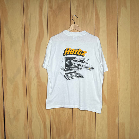 90s Hertz Ford Thunderbird Promo Car Shirt Size XL