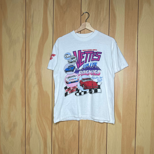90s Vettes on the Rockies Chevy Corvette Race Car Shirt Size Medium