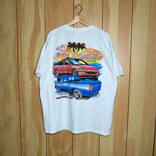 90s Paradise Auto and Truck Shop Honda Civic Chevy Truck Shirt Size XL