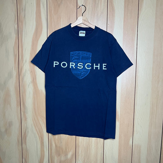 90s Porsche Logo Spellout Shirt Size Large