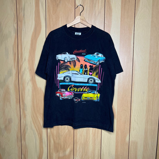 90s Chevy Corvette Generations Heartbeat Bowtie Shirt Size XL